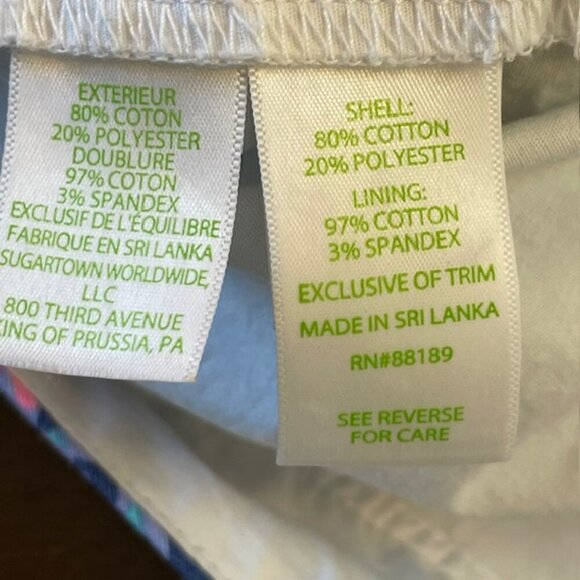 Lilly Pulitzer NICKI SKORT Shorts Deep Indigo Gypsea Girl Pink Blue Size 6 - Picture 5 of 6